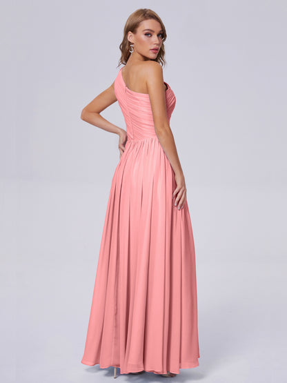 Paige Inexpensive One Shoulder Chiffon Bridesmaid Dresses
