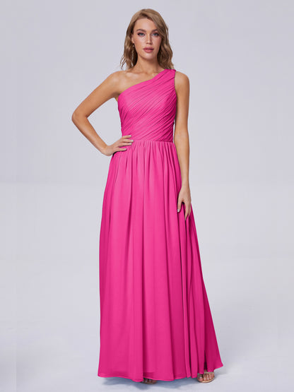 Paige Inexpensive One Shoulder Chiffon Bridesmaid Dresses