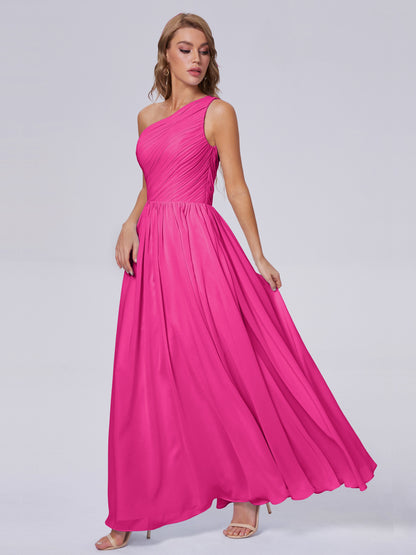 Paige Inexpensive One Shoulder Chiffon Bridesmaid Dresses