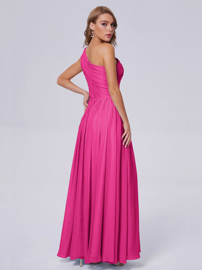 Paige Inexpensive One Shoulder Chiffon Bridesmaid Dresses