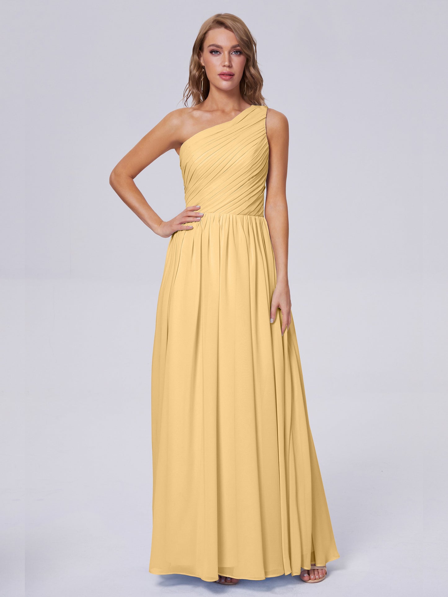 Paige Inexpensive One Shoulder Chiffon Bridesmaid Dresses