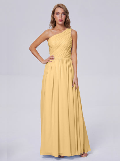 Paige Inexpensive One Shoulder Chiffon Bridesmaid Dresses