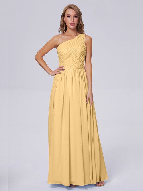 Paige Inexpensive One Shoulder Chiffon Bridesmaid Dresses