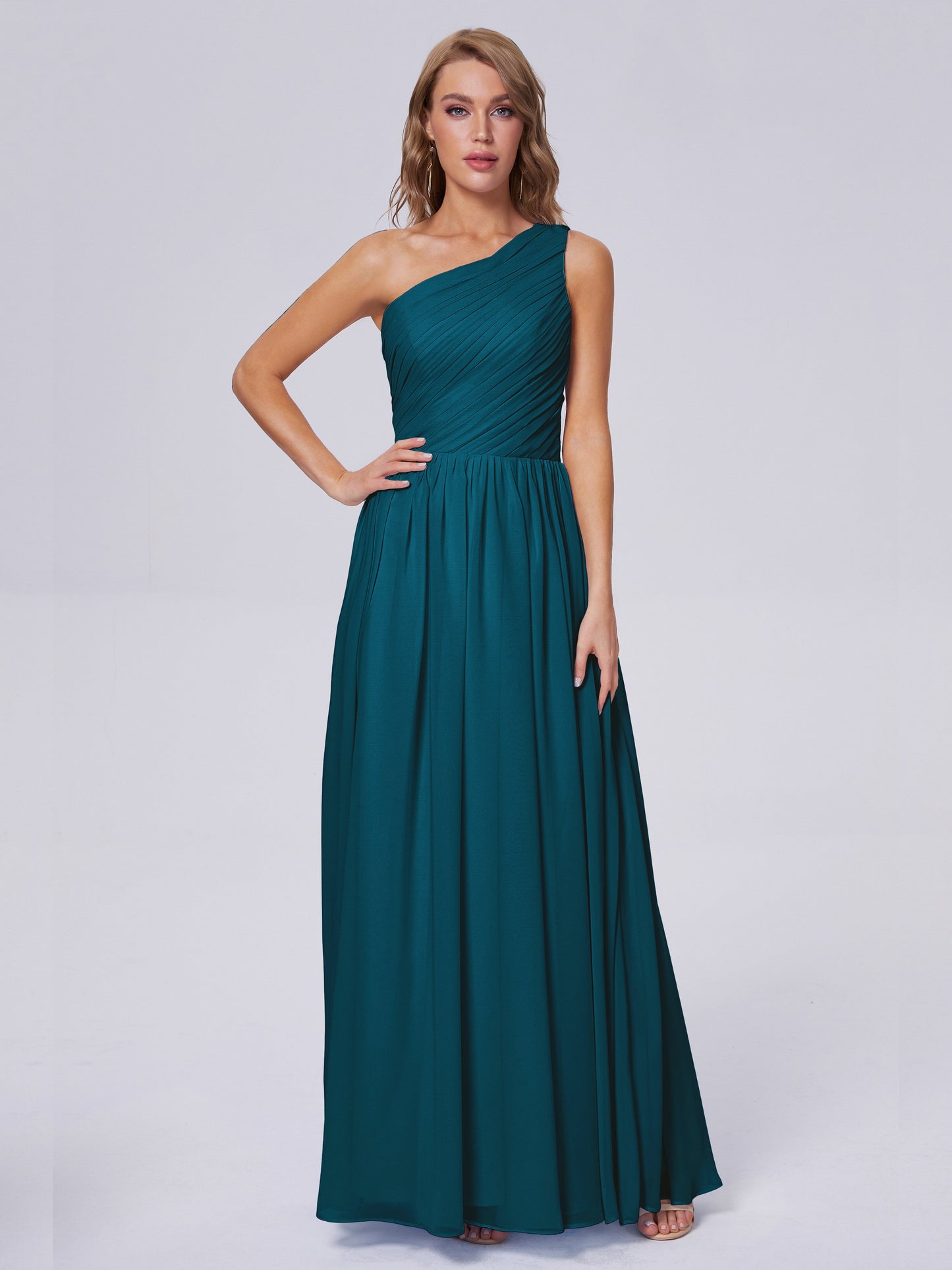 Paige Inexpensive One Shoulder Chiffon Bridesmaid Dresses