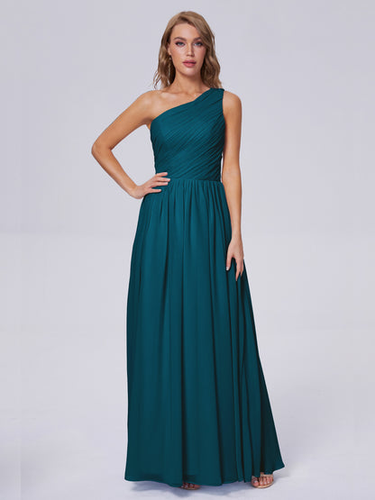 Paige Inexpensive One Shoulder Chiffon Bridesmaid Dresses