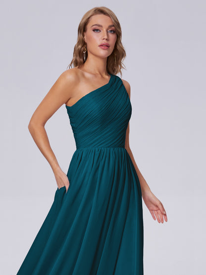 Paige Inexpensive One Shoulder Chiffon Bridesmaid Dresses