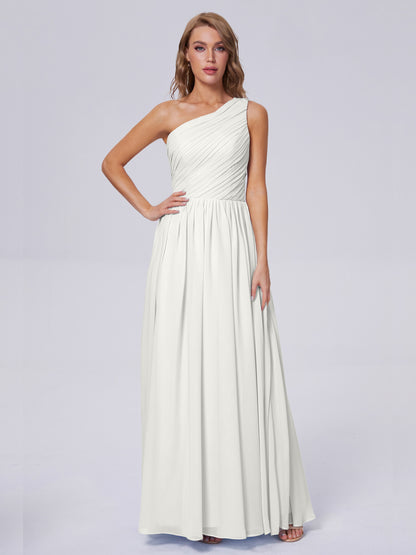 Paige Inexpensive One Shoulder Chiffon Bridesmaid Dresses
