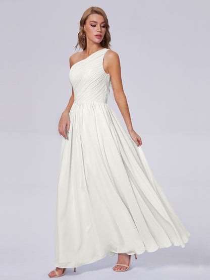 Paige Inexpensive One Shoulder Chiffon Bridesmaid Dresses