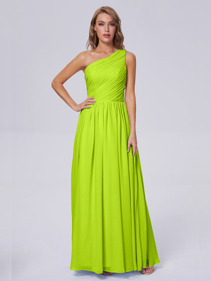 Paige Inexpensive One Shoulder Chiffon Bridesmaid Dresses