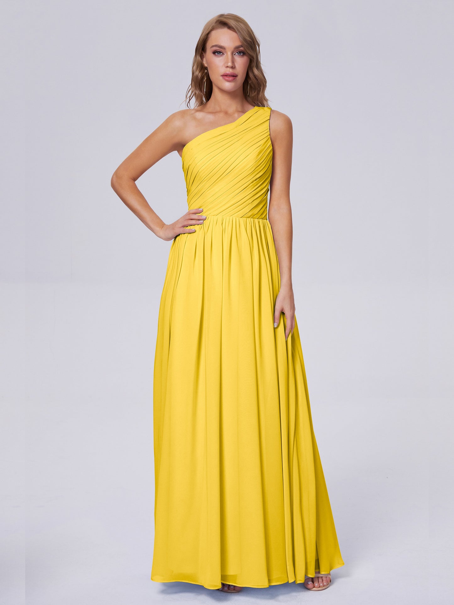 Paige Inexpensive One Shoulder Chiffon Bridesmaid Dresses