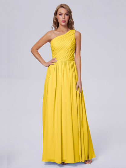 Paige Inexpensive One Shoulder Chiffon Bridesmaid Dresses