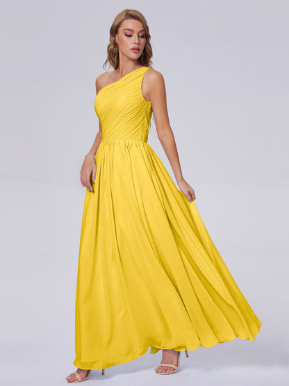 Paige Inexpensive One Shoulder Chiffon Bridesmaid Dresses