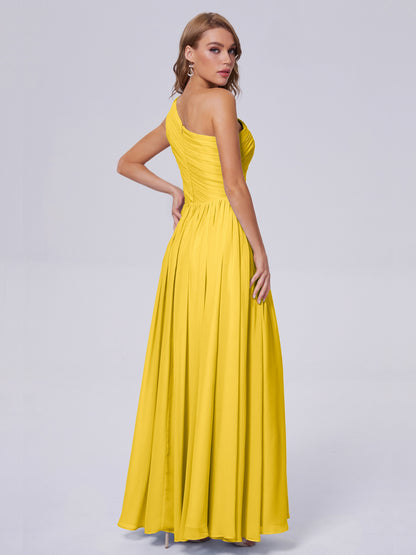 Paige Inexpensive One Shoulder Chiffon Bridesmaid Dresses