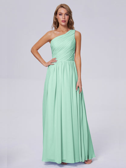 Paige Inexpensive One Shoulder Chiffon Bridesmaid Dresses