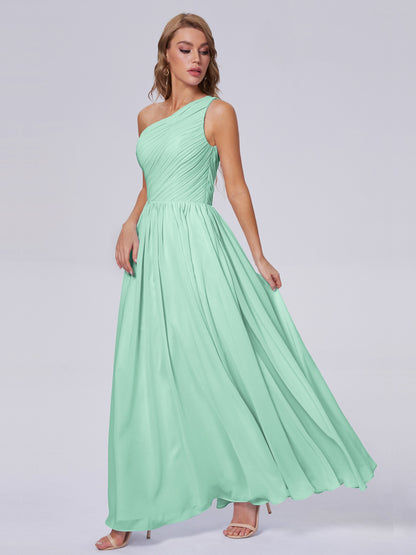 Paige Inexpensive One Shoulder Chiffon Bridesmaid Dresses