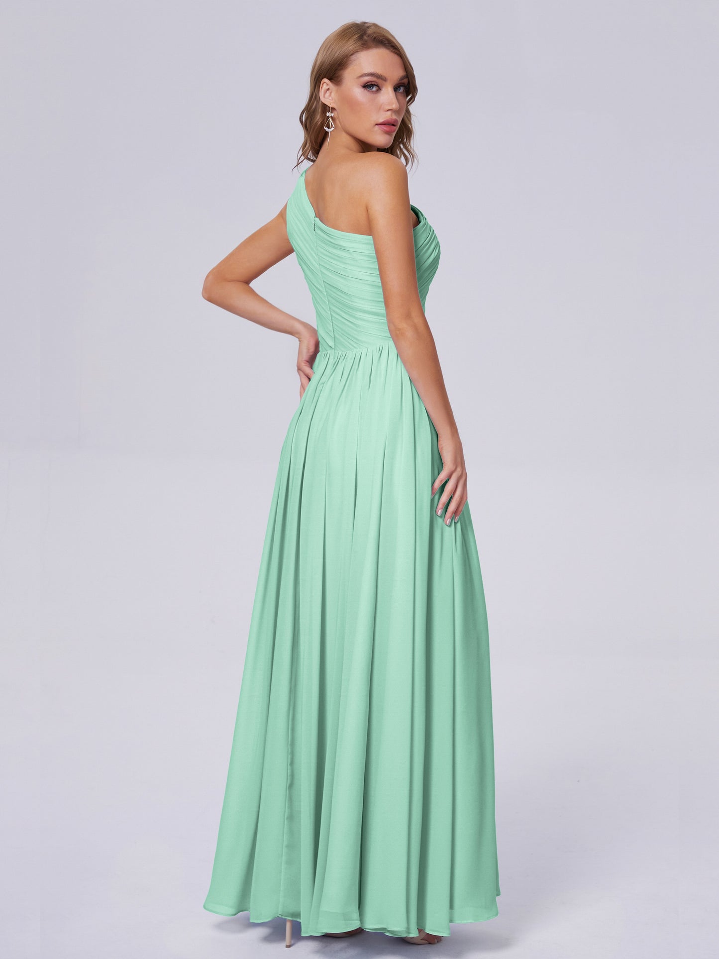 Paige Inexpensive One Shoulder Chiffon Bridesmaid Dresses