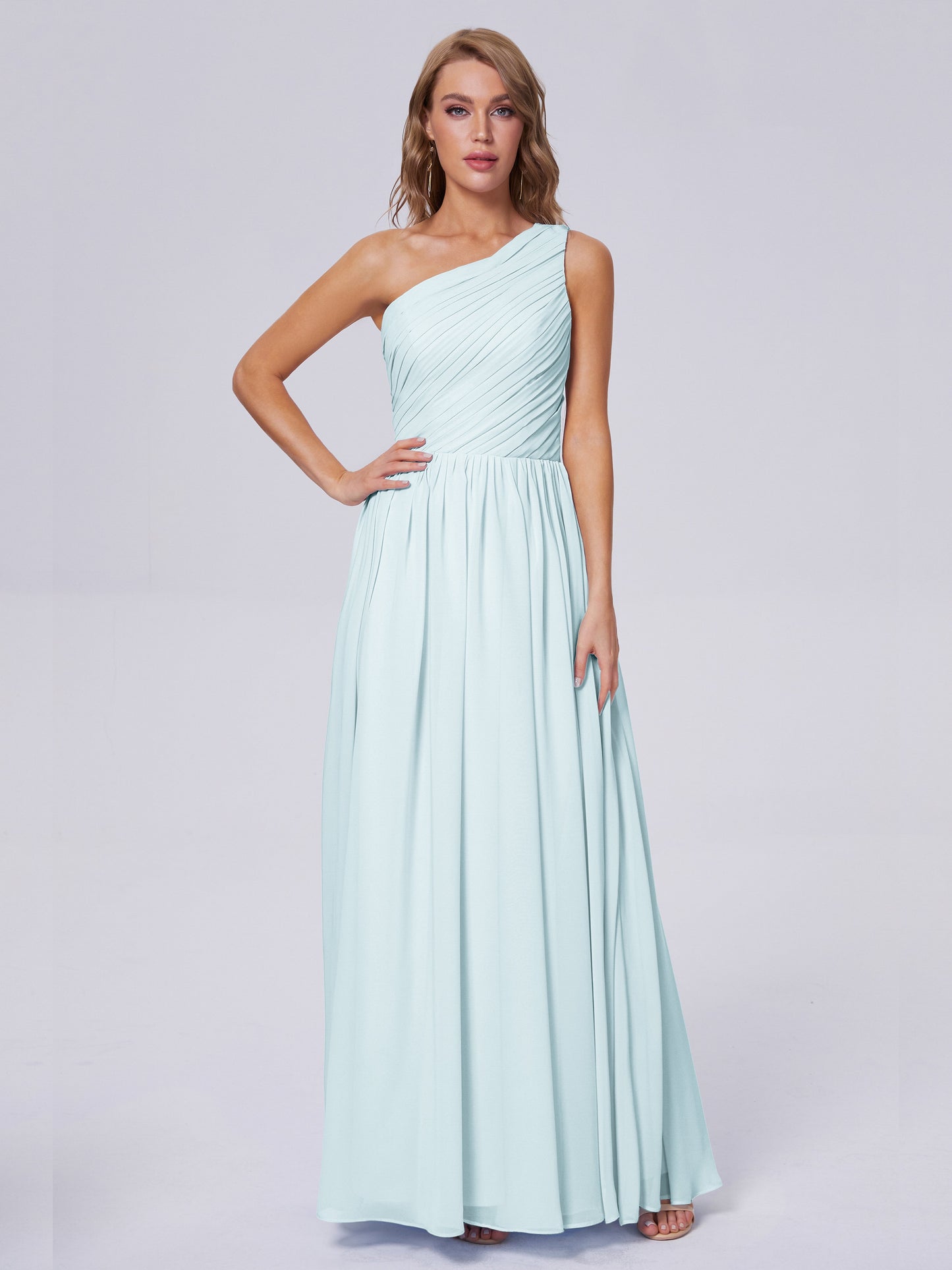 Paige Inexpensive One Shoulder Chiffon Bridesmaid Dresses