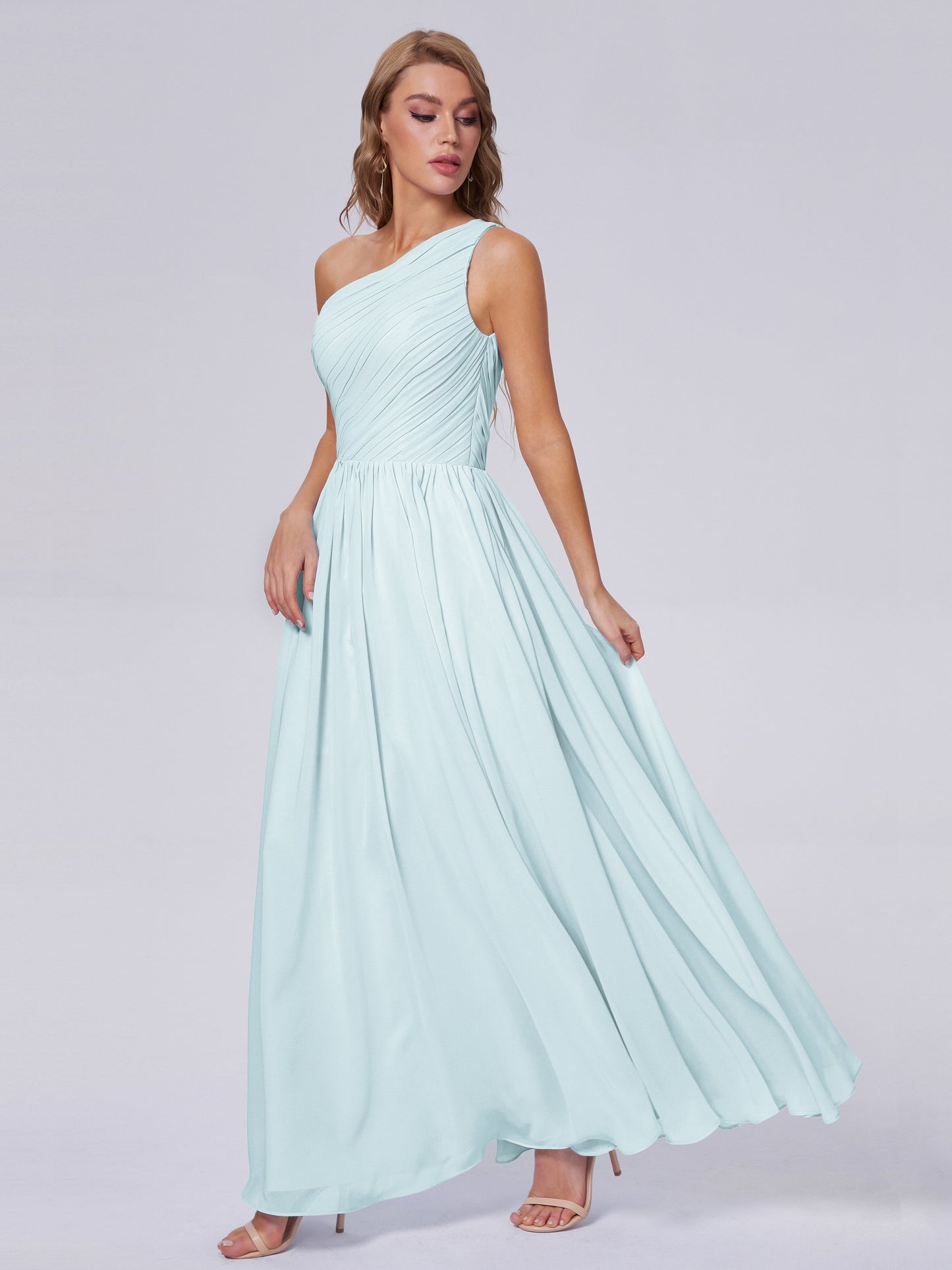 Paige Inexpensive One Shoulder Chiffon Bridesmaid Dresses