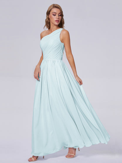 Paige Inexpensive One Shoulder Chiffon Bridesmaid Dresses