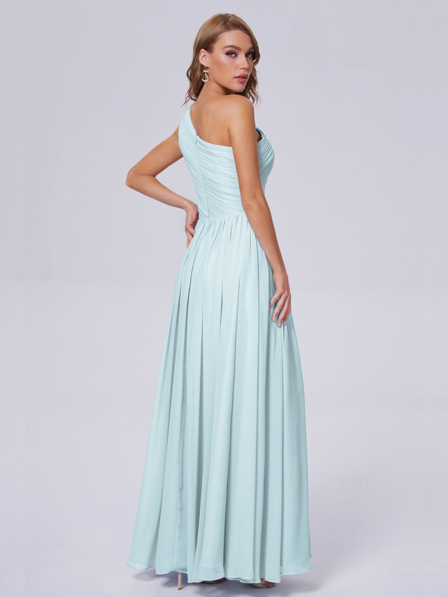 Paige Inexpensive One Shoulder Chiffon Bridesmaid Dresses