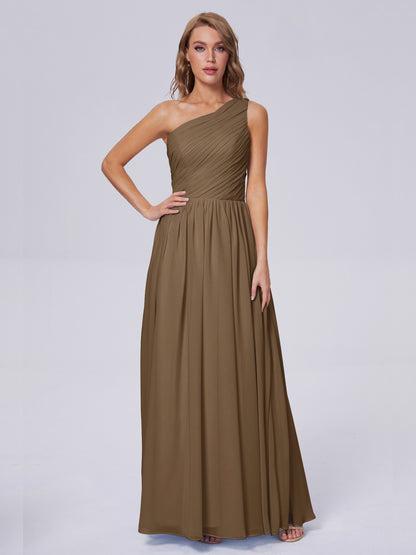 Paige Inexpensive One Shoulder Chiffon Bridesmaid Dresses