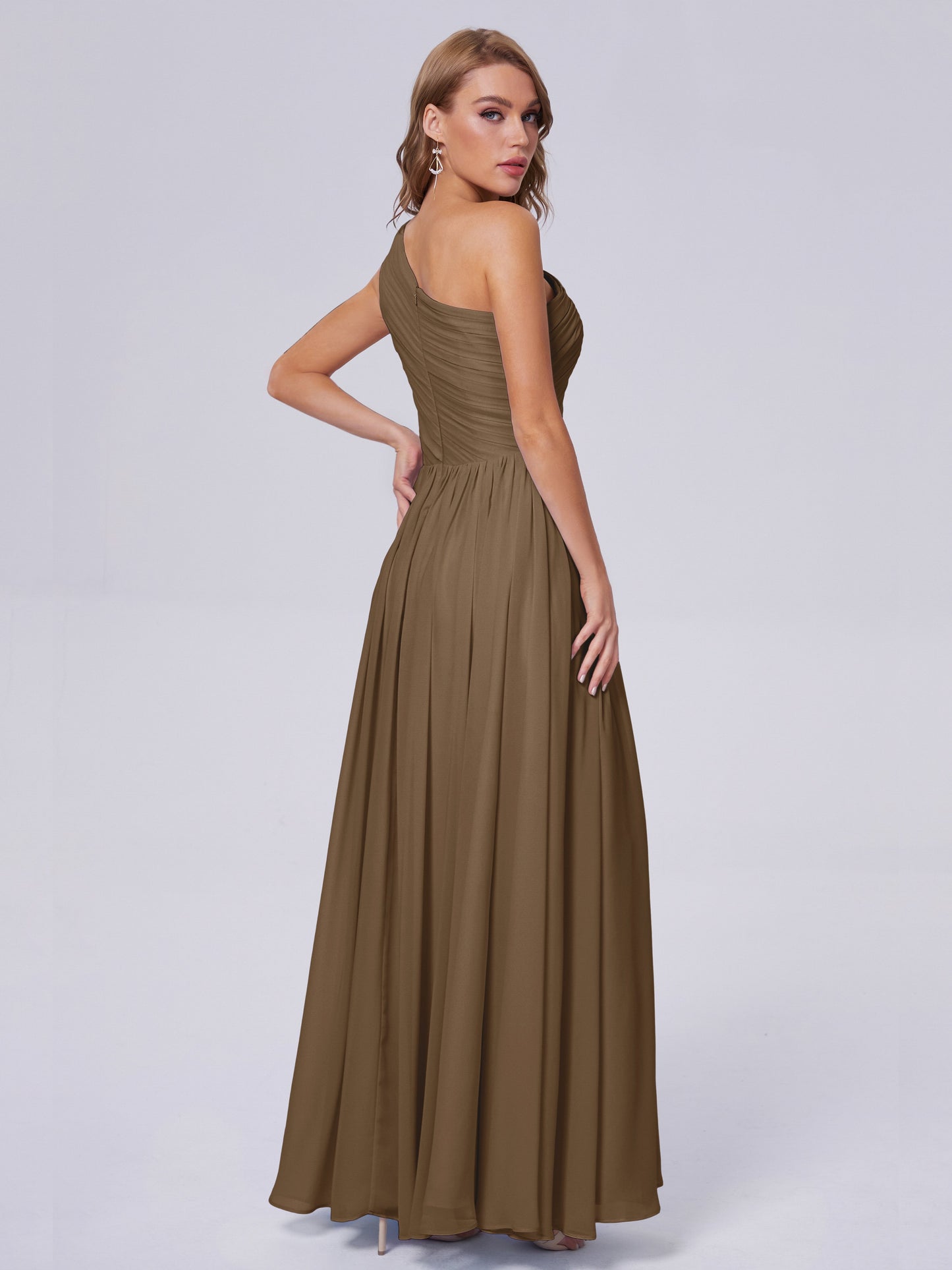 Paige Inexpensive One Shoulder Chiffon Bridesmaid Dresses