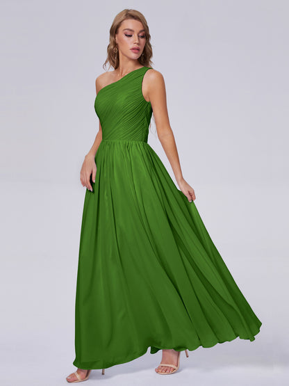 Paige Inexpensive One Shoulder Chiffon Bridesmaid Dresses
