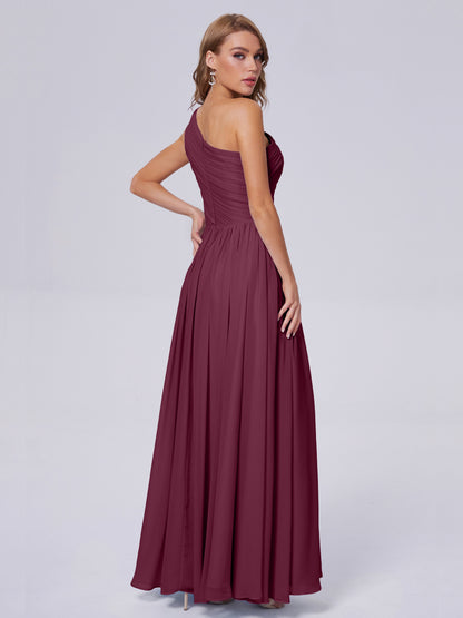 Paige Inexpensive One Shoulder Chiffon Bridesmaid Dresses