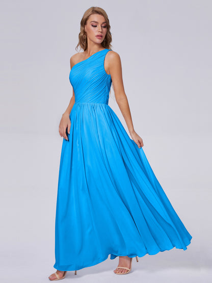 Paige Inexpensive One Shoulder Chiffon Bridesmaid Dresses