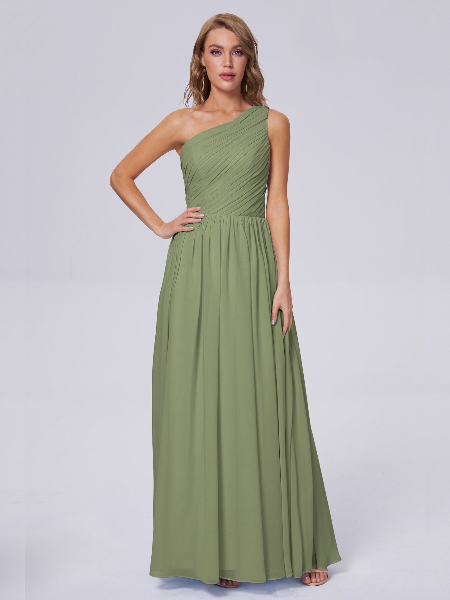 Paige Inexpensive One Shoulder Chiffon Bridesmaid Dresses