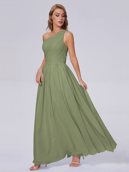 Paige Inexpensive One Shoulder Chiffon Bridesmaid Dresses