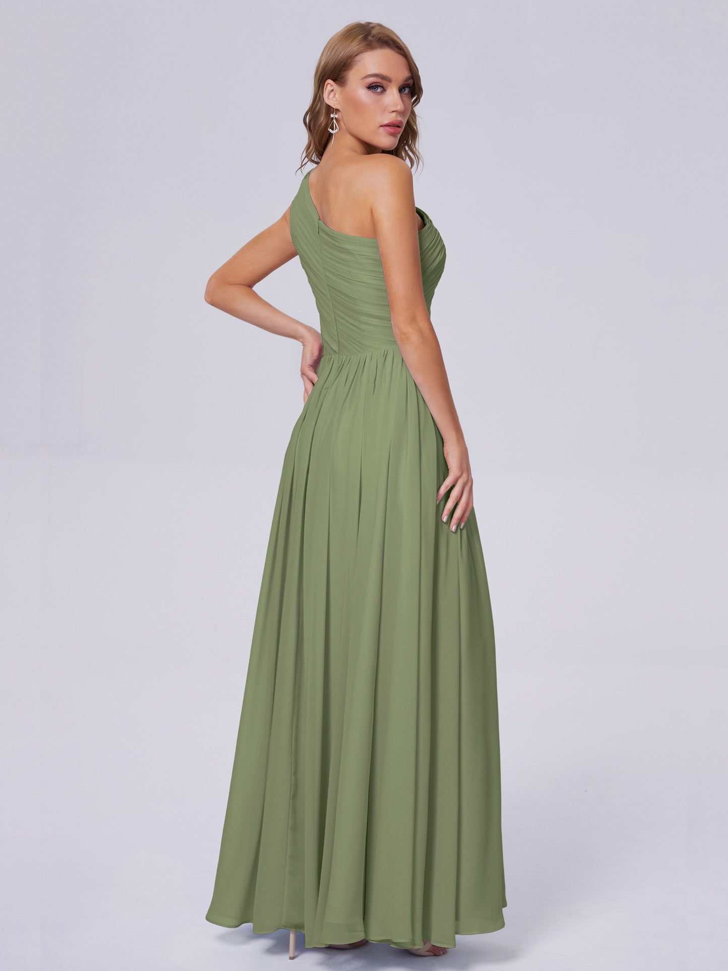 Paige Inexpensive One Shoulder Chiffon Bridesmaid Dresses