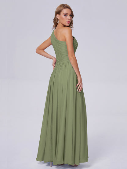 Paige Inexpensive One Shoulder Chiffon Bridesmaid Dresses