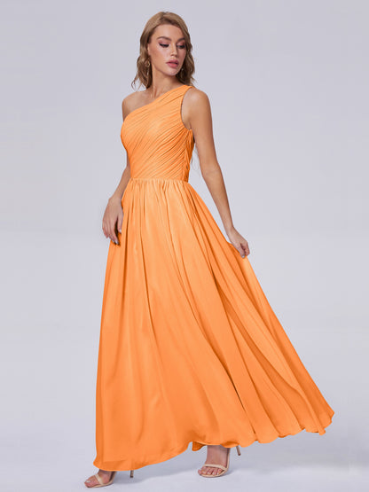 Paige Inexpensive One Shoulder Chiffon Bridesmaid Dresses