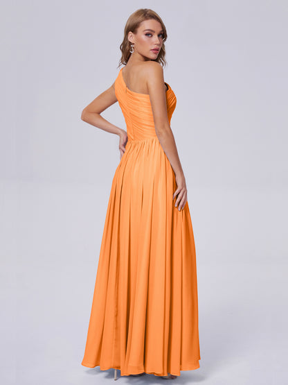 Paige Inexpensive One Shoulder Chiffon Bridesmaid Dresses