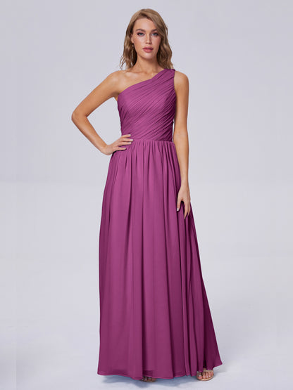 Paige Inexpensive One Shoulder Chiffon Bridesmaid Dresses