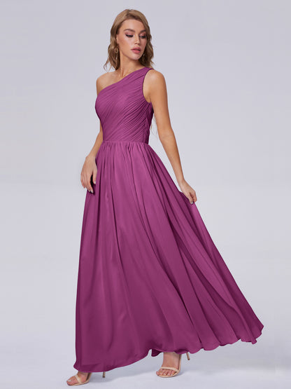 Paige Inexpensive One Shoulder Chiffon Bridesmaid Dresses