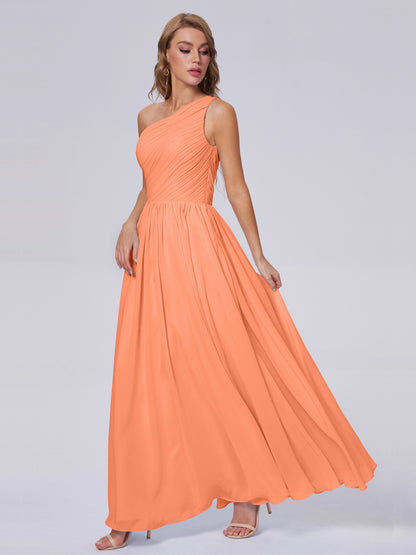 Paige Inexpensive One Shoulder Chiffon Bridesmaid Dresses