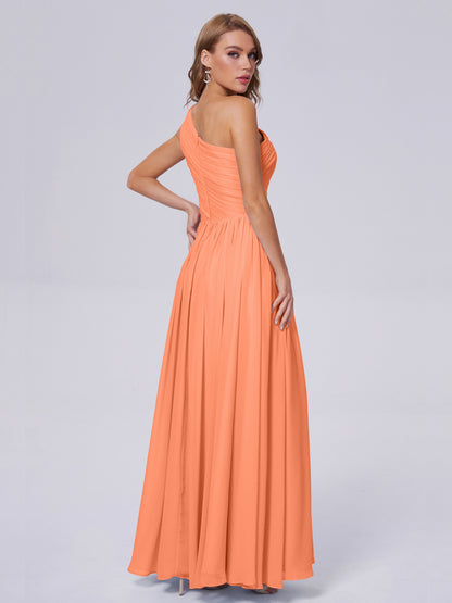 Paige Inexpensive One Shoulder Chiffon Bridesmaid Dresses
