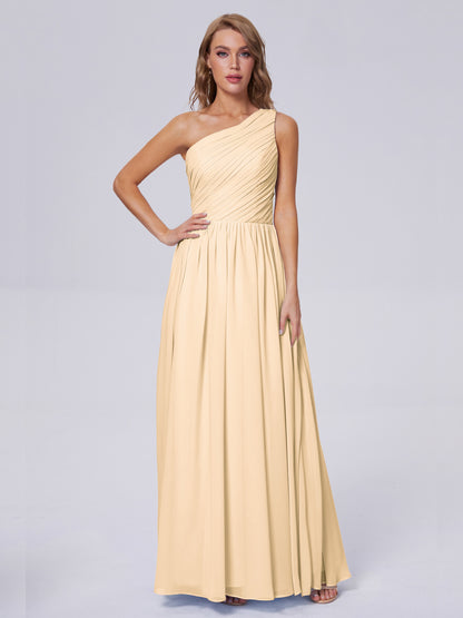 Paige Inexpensive One Shoulder Chiffon Bridesmaid Dresses
