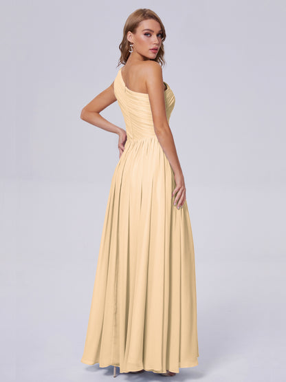 Paige Inexpensive One Shoulder Chiffon Bridesmaid Dresses