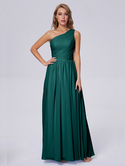 Paige Inexpensive One Shoulder Chiffon Bridesmaid Dresses