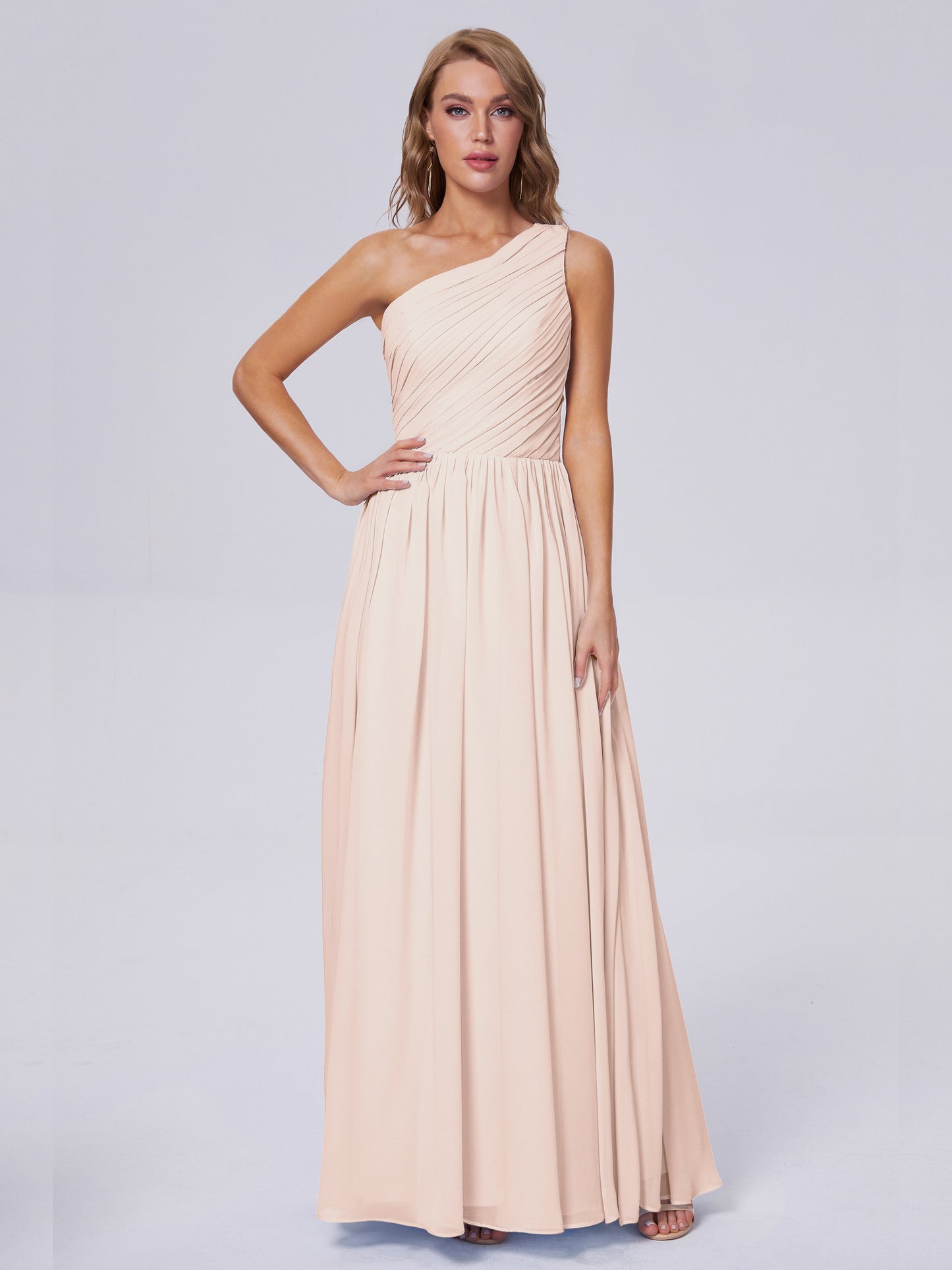 Paige Inexpensive One Shoulder Chiffon Bridesmaid Dresses