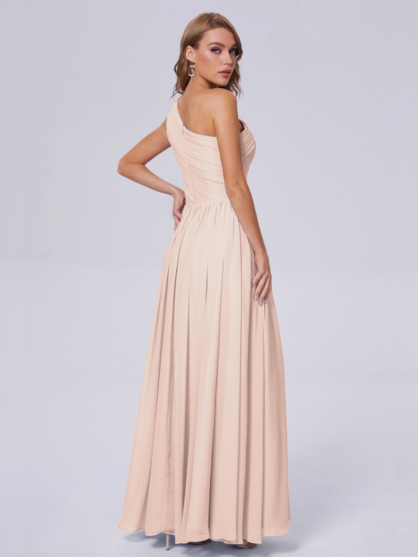 Paige Inexpensive One Shoulder Chiffon Bridesmaid Dresses