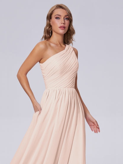 Paige Inexpensive One Shoulder Chiffon Bridesmaid Dresses