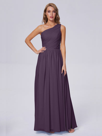 Paige Inexpensive One Shoulder Chiffon Bridesmaid Dresses