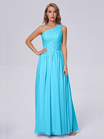 Paige Inexpensive One Shoulder Chiffon Bridesmaid Dresses