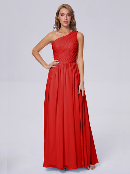 Paige Inexpensive One Shoulder Chiffon Bridesmaid Dresses