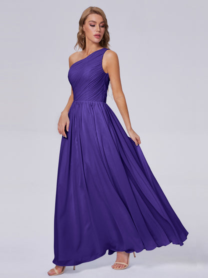 Paige Inexpensive One Shoulder Chiffon Bridesmaid Dresses