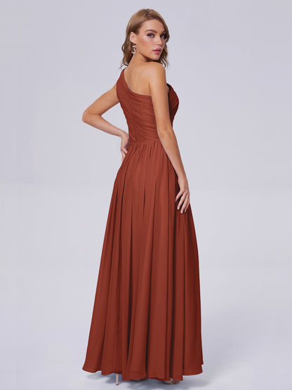 Paige Inexpensive One Shoulder Chiffon Bridesmaid Dresses